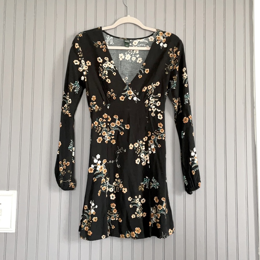 Long sleeve black dress
